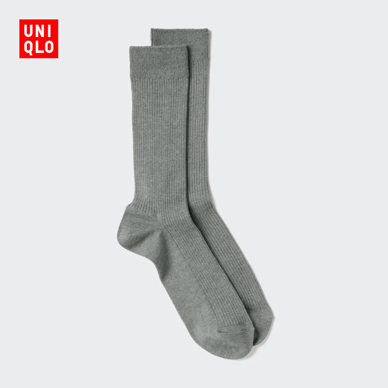 优衣库男装女装素色袜/袜子26春夏新款482606 03 灰色 S /M/25～27 cm