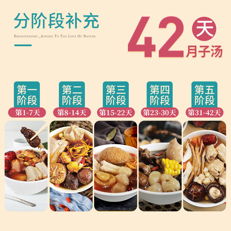 知安和月子餐42天营养套餐月子汤料食材包产妇补品产后营养品剖腹产顺产 42天月子餐（不重样，贝曾食谱）