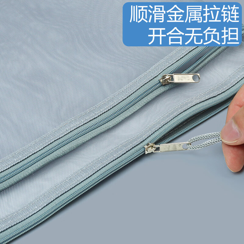 斯图（sitoo）中高考专用a5文件袋透明网格考试袋收纳文具拉链袋学生笔袋科目袋学习用品 A5白色5个装