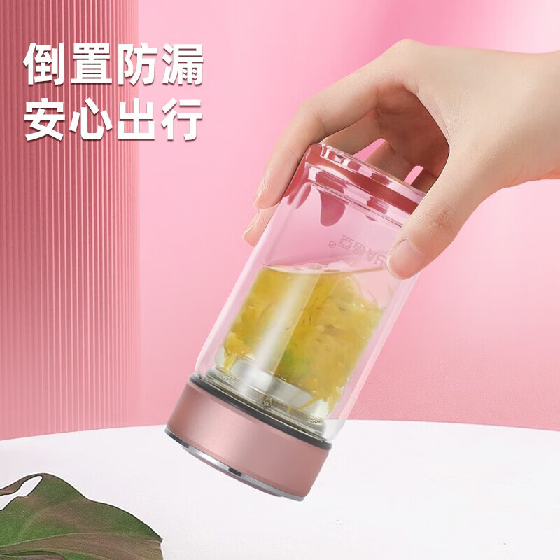 格亚（GEYA）双层玻璃杯泡茶杯女士家用喝水杯小巧迷你水杯便携玻璃水杯礼盒装 女神花茶杯260ml 礼盒装