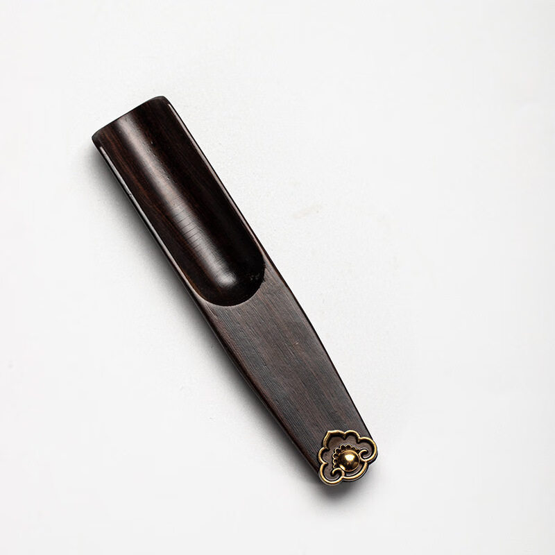 胖东来同款茶勺茶匙茶铲茶则茶叶取茶小勺子木长柄茶荷茶道配件 如意茶勺-木