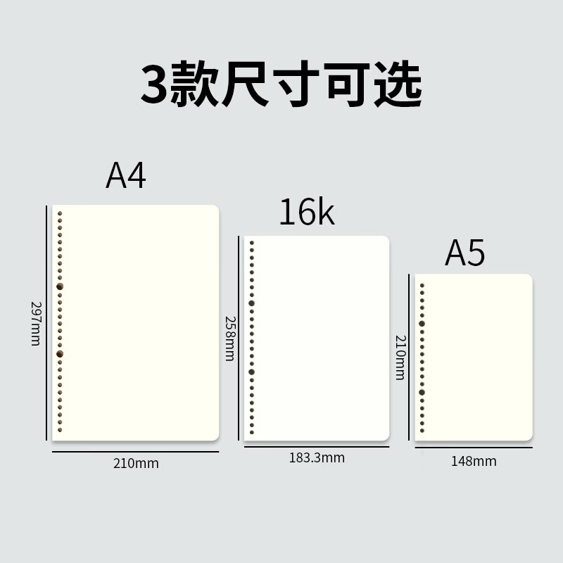 维克多利免打孔打印纸学生专用活页纸教辅作业资料错题复印纸带孔空白A4纸加厚A5B5打印活页夹替芯套装 A4-8孔活页夹+打印纸80张【含4张分隔页】