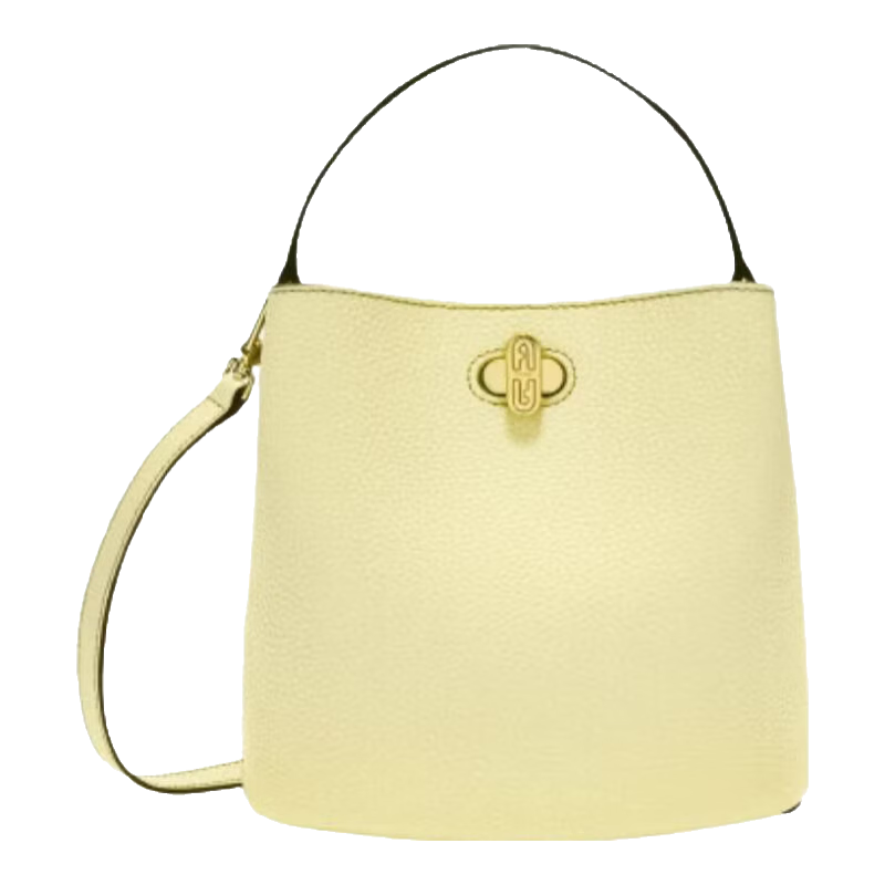 芙拉（FURLA）【女神節(jié)禮物】DANAE牛皮迷你女士時(shí)髦高級(jí)感斜挎包手提包水桶包 杏仁奶油黃色 MINI