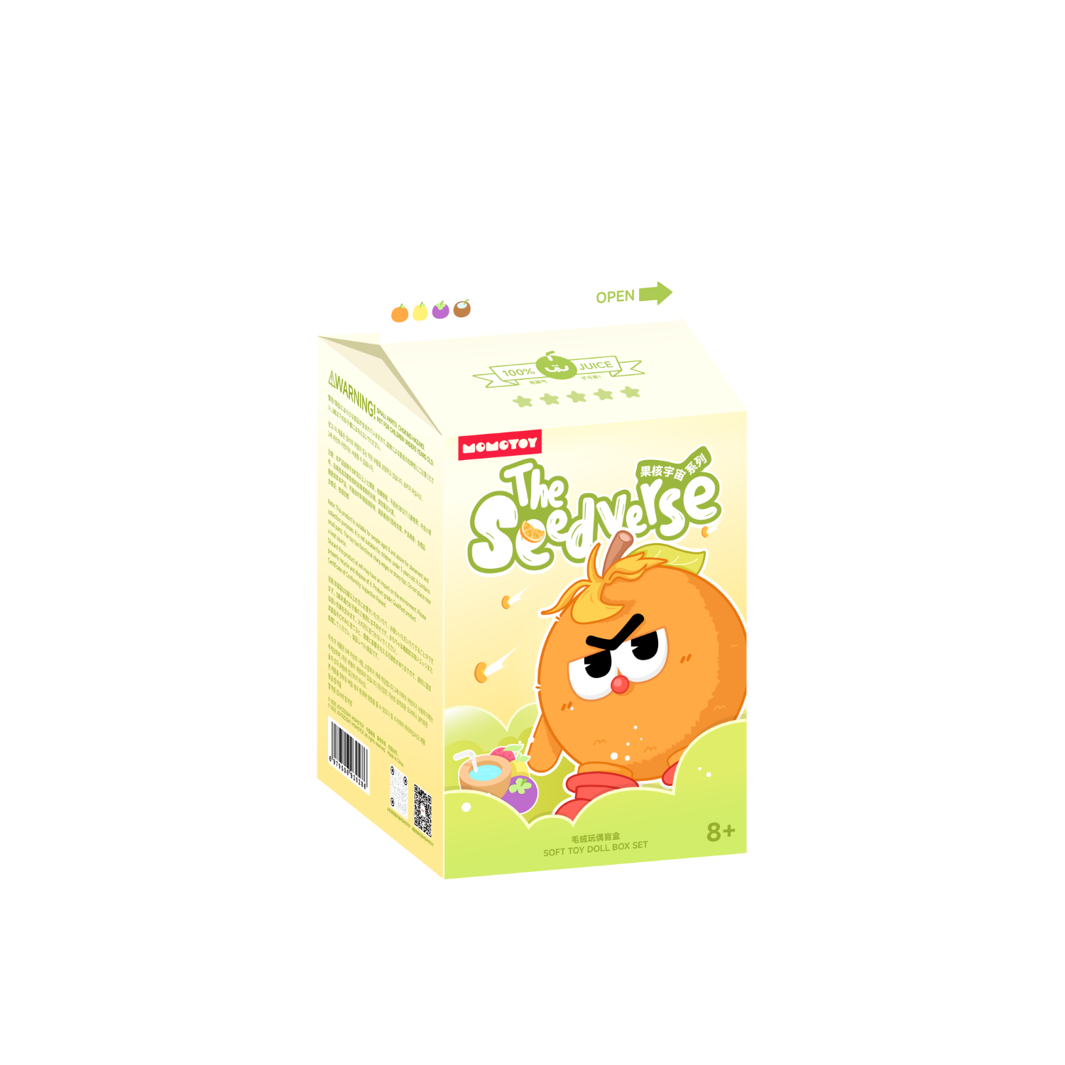 MOMOTOY果核宇宙系列潮玩盲盒挂件 抽象玩具玩偶 可爱摆件 搞怪生日礼物 随机1个 拍4发单盒 不支持7天无理由退换