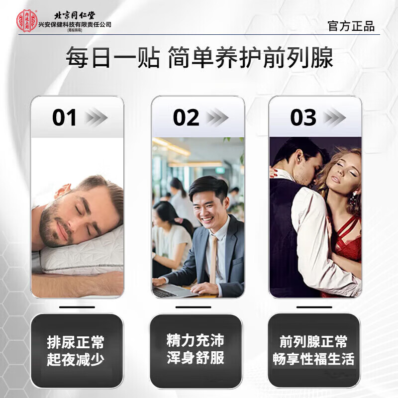 内廷上用北京同仁堂前列腺膏药贴慢性前列腺炎增生肥大尿频尿急尿痛尿不尽 1盒装【8贴】