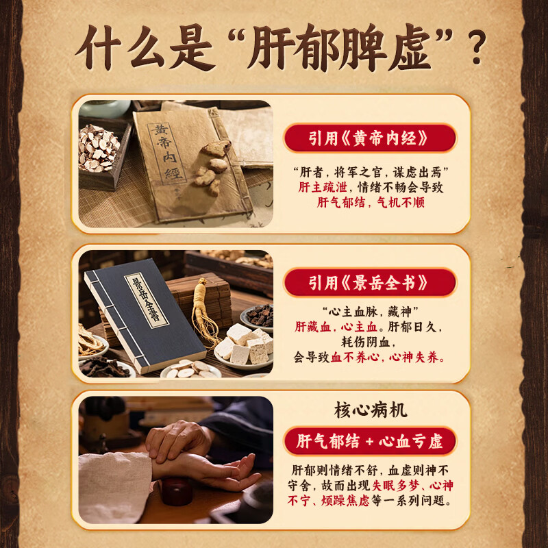 [润生乐寐]珍苓解郁胶囊 10粒 3盒装 疏肝解郁养血安神健脾益气肝郁脾虚失眠多梦改善睡眠头晕乏力中老年正品中成药 告别失眠，低至56/盒