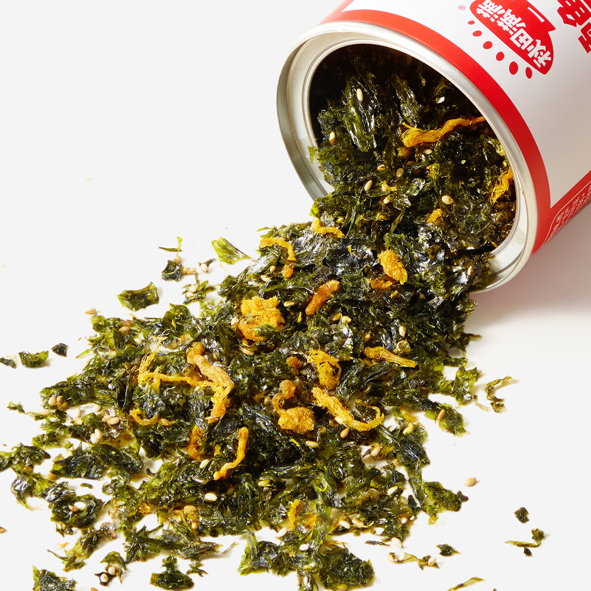 秋田满满海苔碎拌饭碎肉松紫菜无添加补即食钙铁享36个月婴儿童宝宝零食铺 鳕鱼猪肉拌饭海苔碎45g*3