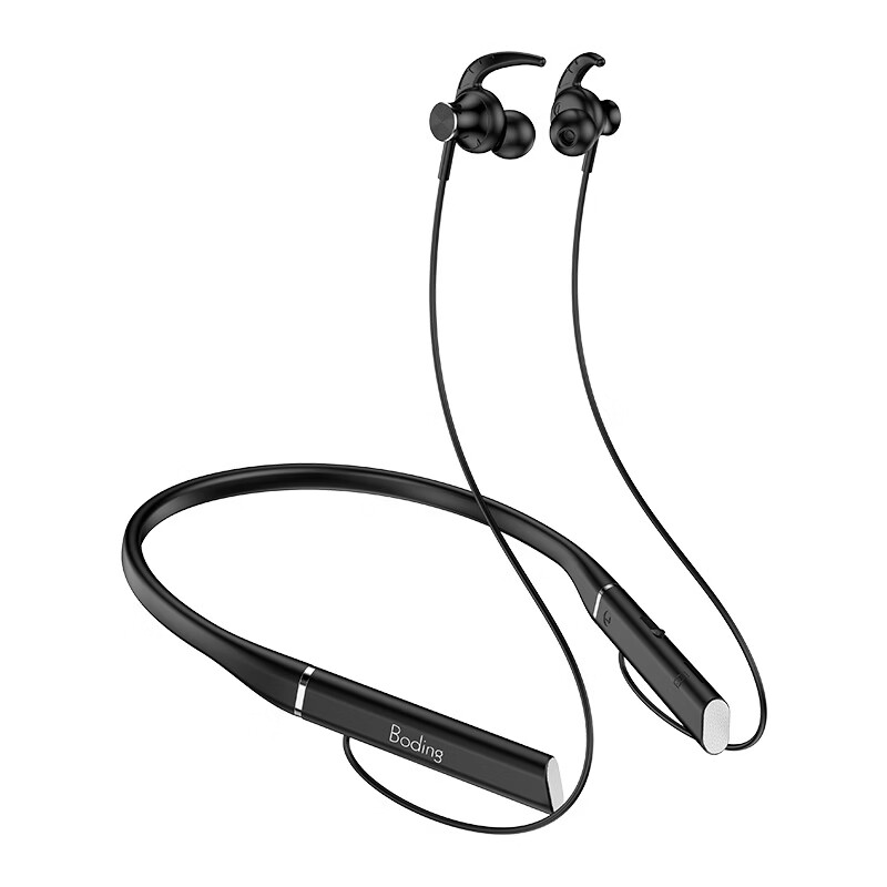 金声动音无线蓝牙运动耳机挂脖式蓝牙耳机耳塞手机电脑耳机产品礼物耳麦无线耳机立体声长续航听音乐低延迟 黑色