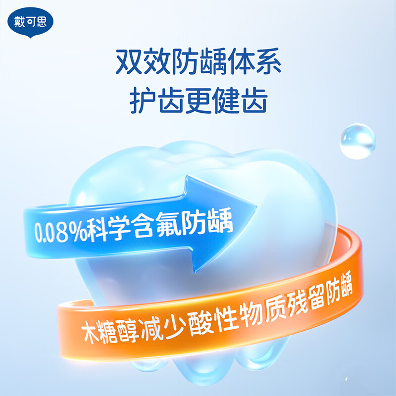 戴·可·思（Dexter）儿童健齿牙膏口腔清洁 宝宝 婴儿牙膏  西柚牙膏50g两只（适合3岁+）