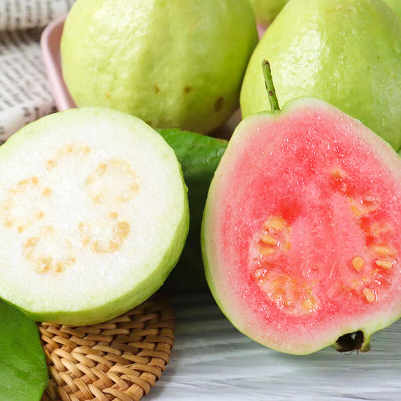 江畔寻果广西软糯奶油芭乐红白双拼番石榴3斤 新鲜水果源头直发芭乐果 5斤红心+白心芭乐（11-17个）