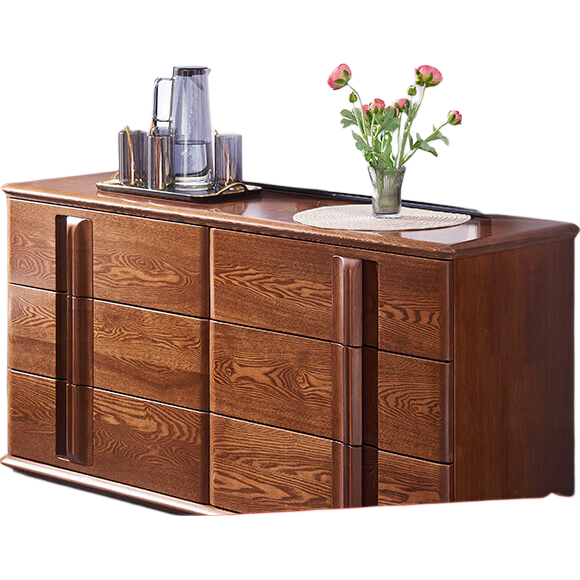 光明家具 实木斗柜客厅边柜现代简约抽屉柜储物柜 4702G 六斗柜