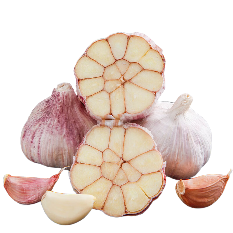 京觅 陕西紫皮干大蒜 净重200g单果4-5CMM新鲜蔬菜 源头直发