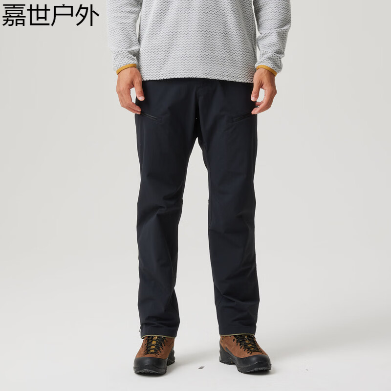 三夫户外*隐者山之道 户外休闲通勤赤岩徒步登山男软壳裤 黑色 2XL