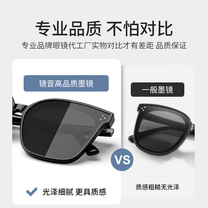 蔡司（ZEISS）镜片可选近视墨镜男女款太阳镜可配带度数偏光镜防紫外线开车驾驶 223432-黑框偏光灰 定制colorein镜片1.60【0-600度】