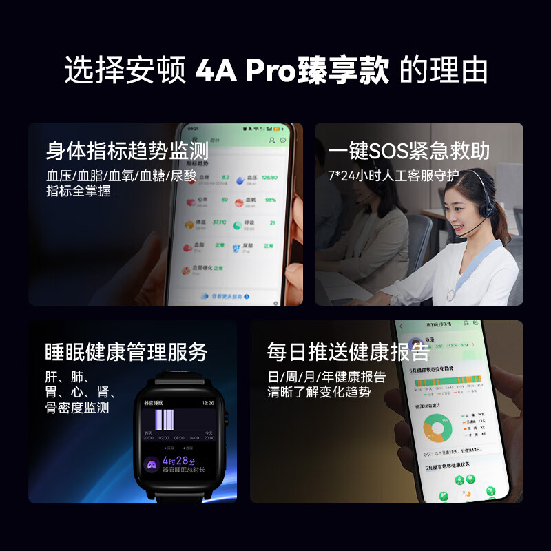 安顿智能手表4APro臻享款 臻享款
