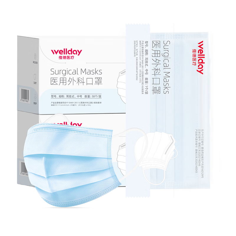 ά�� WELLDAY һ����ҽ�ÿ��� ����50ֻ/�� ������װ ����͸������������ĭ����� 15.01Ԫ(������)