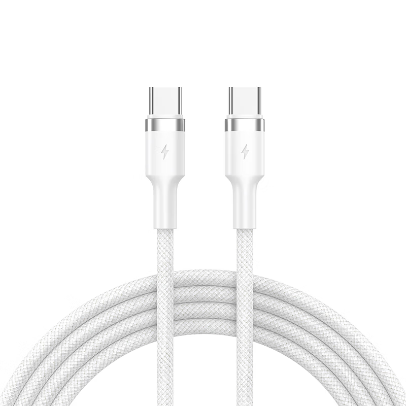 (京东自有品牌)京选Type-C to Type-C PD60W苹果充电线3A适用iPad苹果/小米/华为 兼容30W1.5米 琉璃白