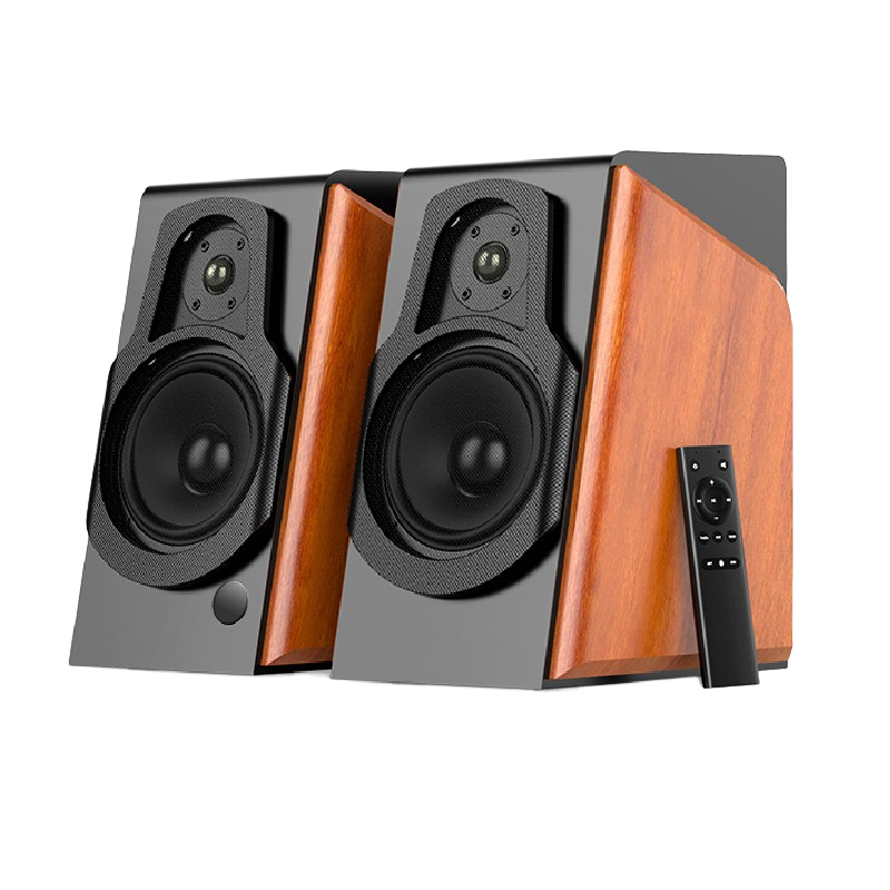 奋达（F&D） R60BT Pro蓝牙音箱台式家用桌面低音炮电脑台式HiFi2.0有源木质音响电脑音箱 R60BT PRO 旗舰hifi音响