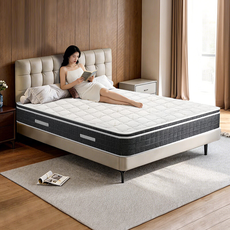 床垫乳胶床垫家用双人护脊黄麻独袋弹簧床垫海马十大品牌 30超软深睡（至尊壹号三防面料+加厚乳胶+独立弹簧） 1.8x2米