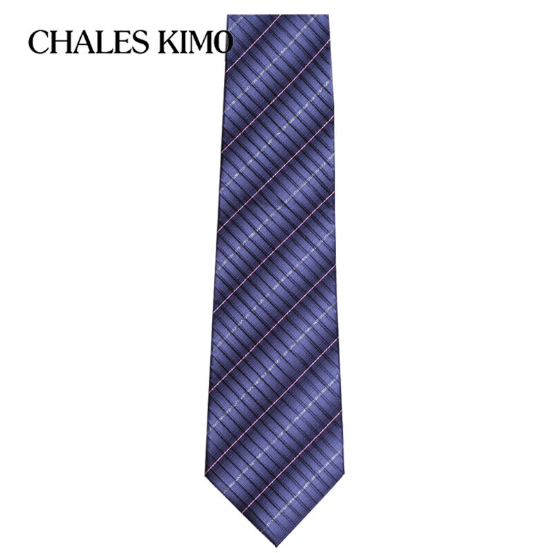 CHALES KIMO领带男10cm宽版正装商务拉链款纯色送父亲加宽超大号免打结婚高档 H196-(宽10cm） 拉链免打款