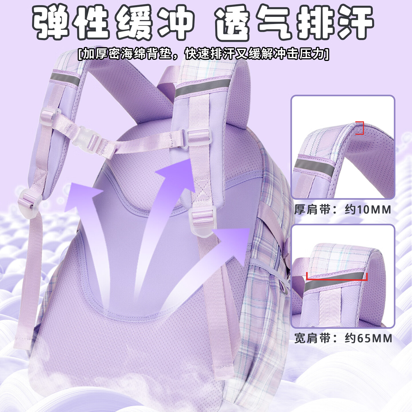 EQSK 玲娜贝儿书包女生小学生一二到六年级2026新款儿童大容量双肩包 紫色小号-A款-礼品27件套