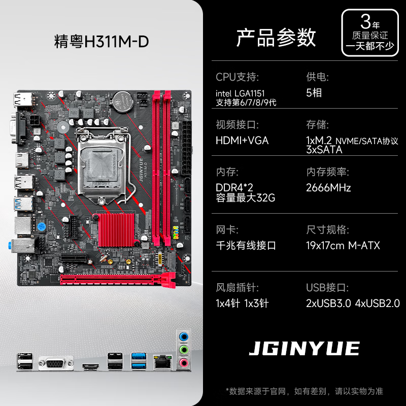 精粤 H311M D DDR4 图 3