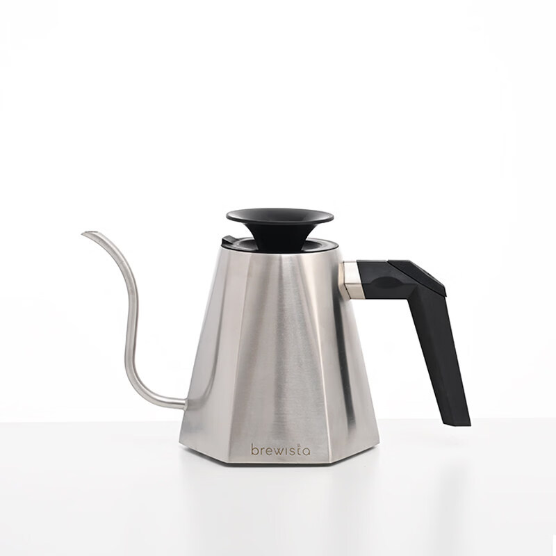 BREWISTA手沖咖啡壺掛耳咖啡泡茶壺不銹鋼滴濾細口壺0.8L -銀色 0.8L
