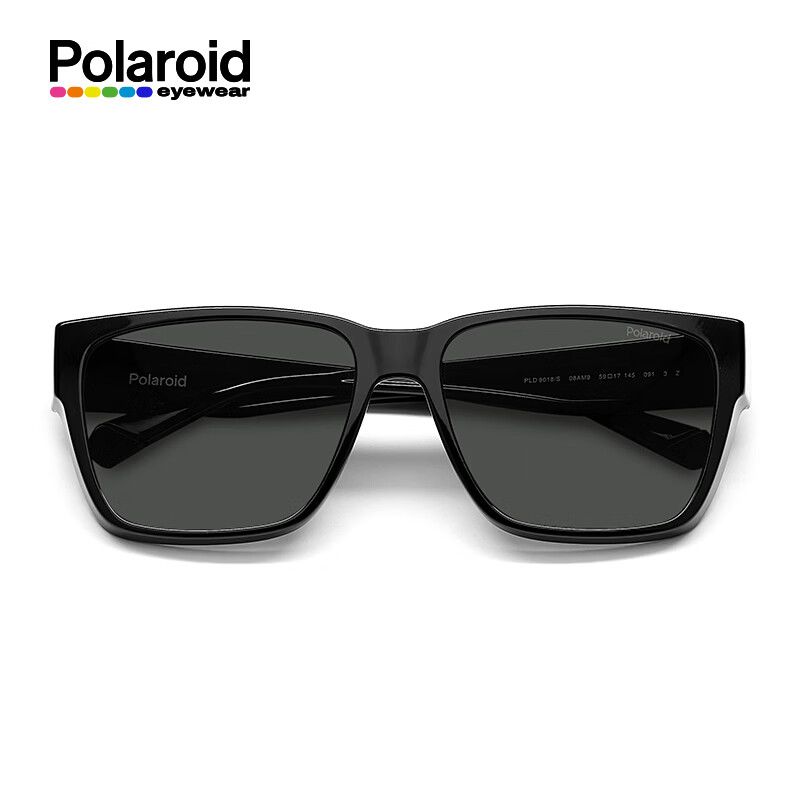 Polaroid偏光墨镜套镜近视专用男女墨镜开车户外防紫外线9018 亮黑框-灰片(9018)偏光