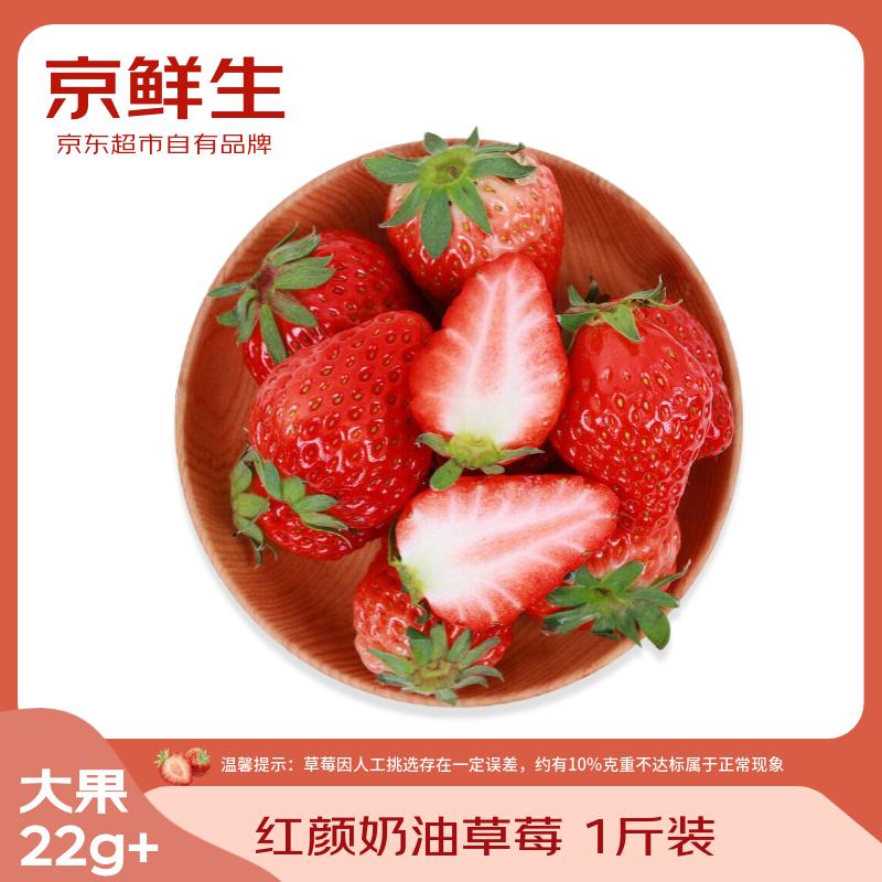 京鲜生 红颜奶油草莓 1斤装 15-20颗 单果22g+ 新鲜水果