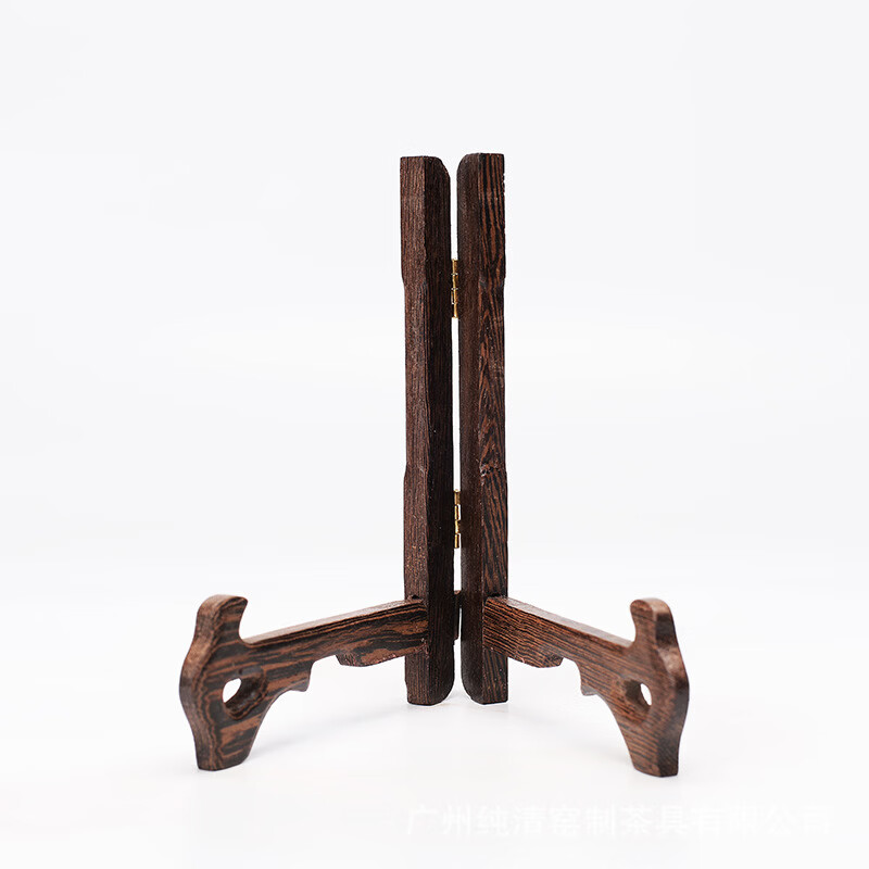 山头林村鸡翅木普洱茶架塑料普洱架茶饼架礼品架展示架七子饼架茶具配件批 本色 月牙复古茶架-福鼎白茶