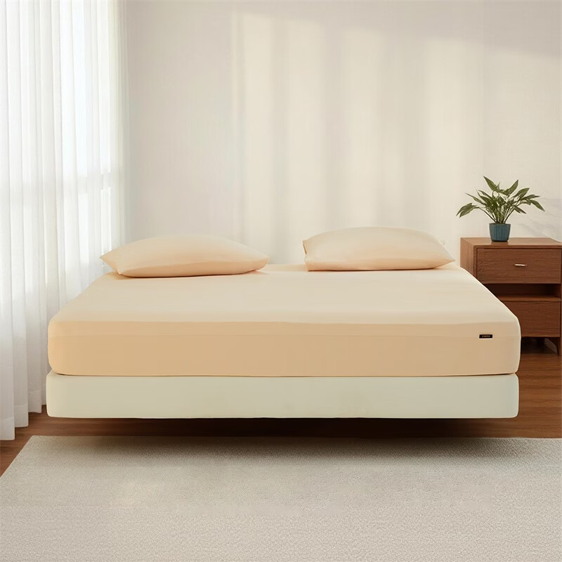 水星家纺四时轻与轻松套床笠 四时轻与轻松套床笠(米色) 150cm*200cm