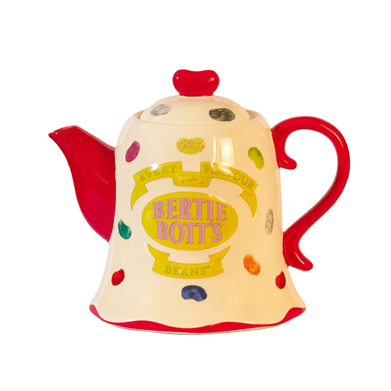 哈利·波特（Harry Potter）哈利波特正版周边比比多味豆保温茶壶奶油拼色浮雕装饰茶杯礼盒装 比比多味豆茶壶