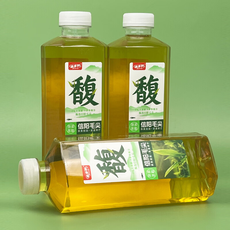 百多利信阳毛尖茶饮料900ml*12瓶原茶萃取毛尖清新茶香馥芬原味茶饮料 信阳毛尖原味茶饮料900ml*12瓶