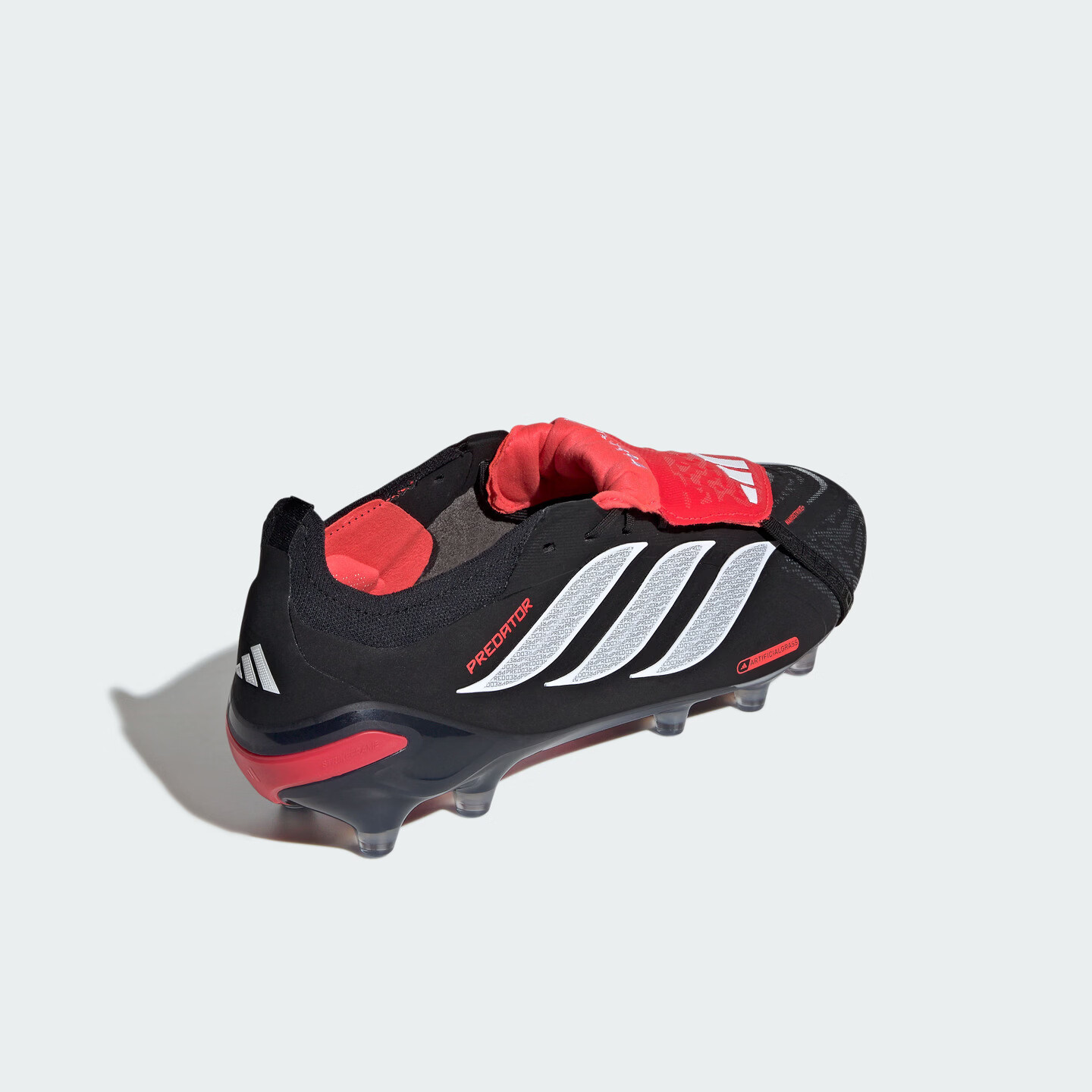 adidas PREDATOR ELITE FT AG人草翻折鞋舌足球鞋男女阿迪达斯 黑色/白色/亮红 41