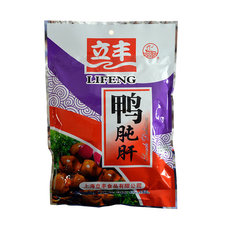 立豐lifefun原味鴨肫肝500g 真空小包裝鹵味鴨肫干鴨胗新貨 148g原味鴨肫2袋