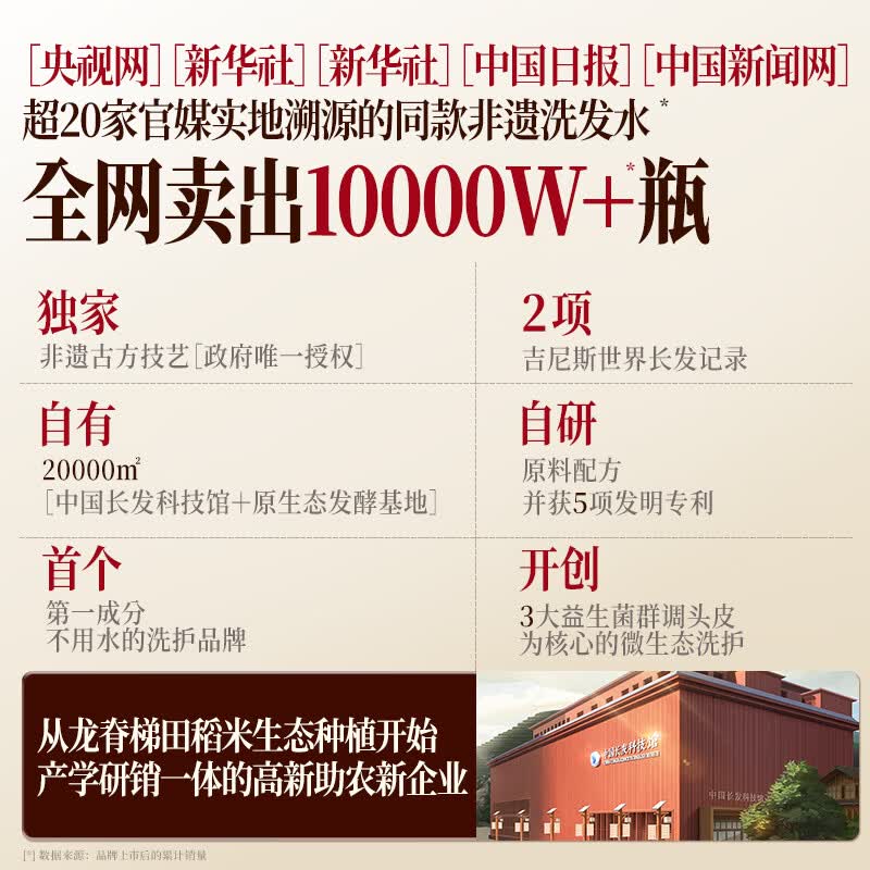 长发小寨【男女士专用组合装】淘米水洗发水露洗头膏去屑控油蓬松套装 【女士专用】洗发水400ml*2