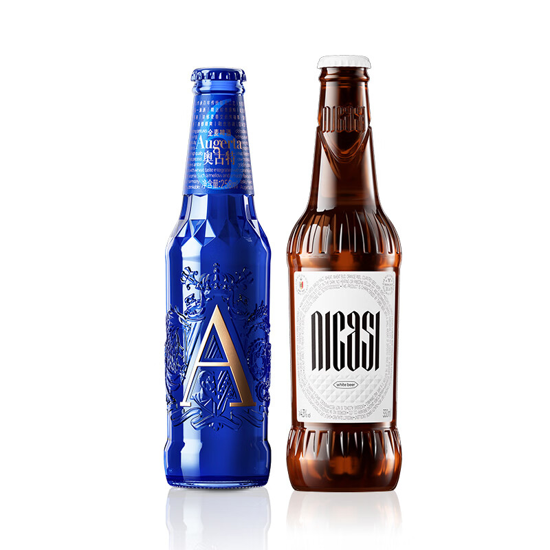 奥古特（Augerta）A6礼盒装箱啤 A6 258*6+尼卡希330*2瓶装啤酒 过节送礼 258mL 8瓶