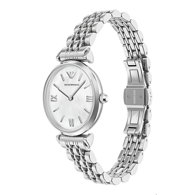 EMPORIO ARMANI 阿玛尼满天星手表女生日七夕情人节礼物送女友镶钻石英表女名表 【明星同款】白月光 AR11768