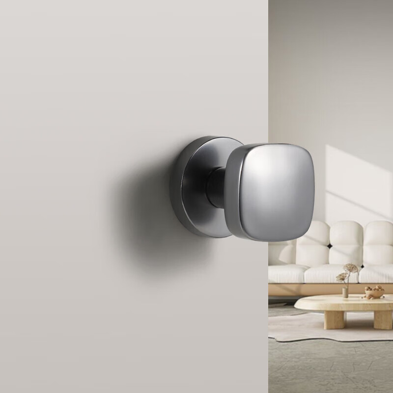 名门静音门锁隐形门锁室内卧室单边锁背景墙隐藏暗锁单面暗装黑色锁具 哑黑 带钥匙