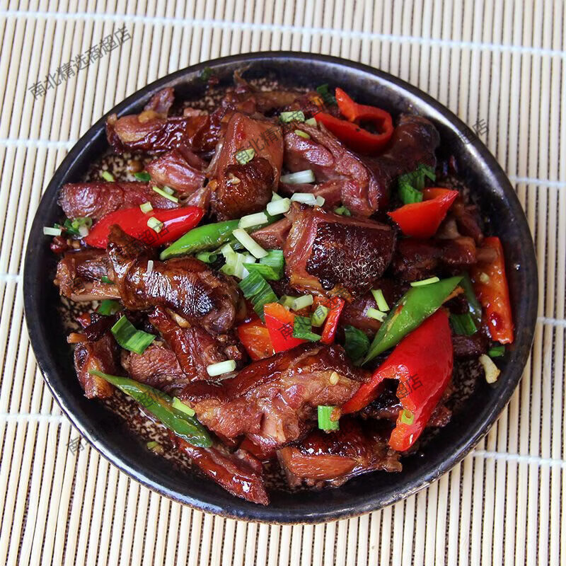 老炕正宗湖南烟熏腊鸡农家特色腊味风干腊土鸡腊味熏鸡切好剁好下酒菜 1斤烟熏腊鸡切好剁好