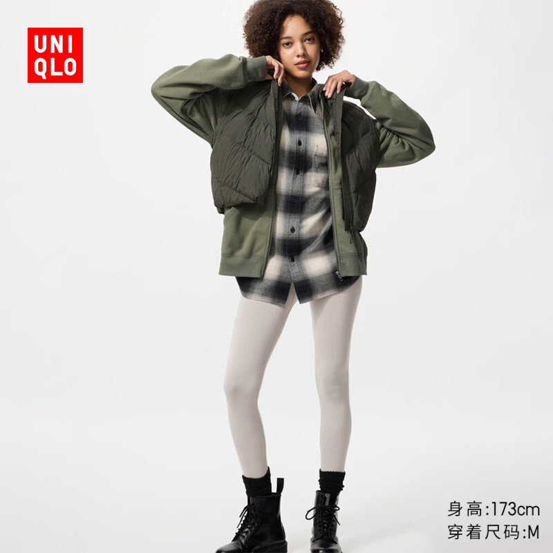 优衣库女装HEATTECH紧身裤/10分保暖衣秋裤478956 485816 478956/02浅灰色 S