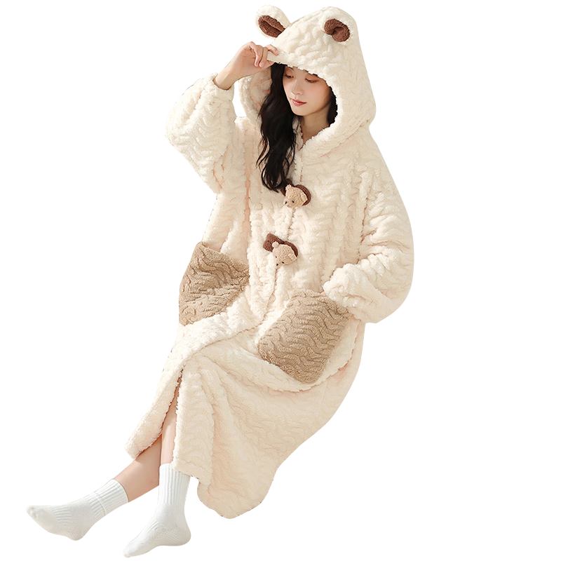 �Ž�GUJIN��������޳���ɺ����˯��Ů�ﶬ˯�ۼҾӷ�ԡ�۱�ů����˯����װL 91.55Ԫ