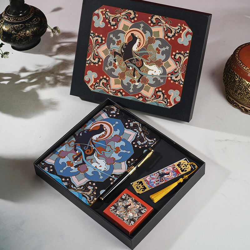 DUKE公爵2026马踏祥云套装红色5气氛款铱金笔钢笔墨水笔自用书写送人自用书写顺滑可用墨囊 天马赐福（敦煌黑色）