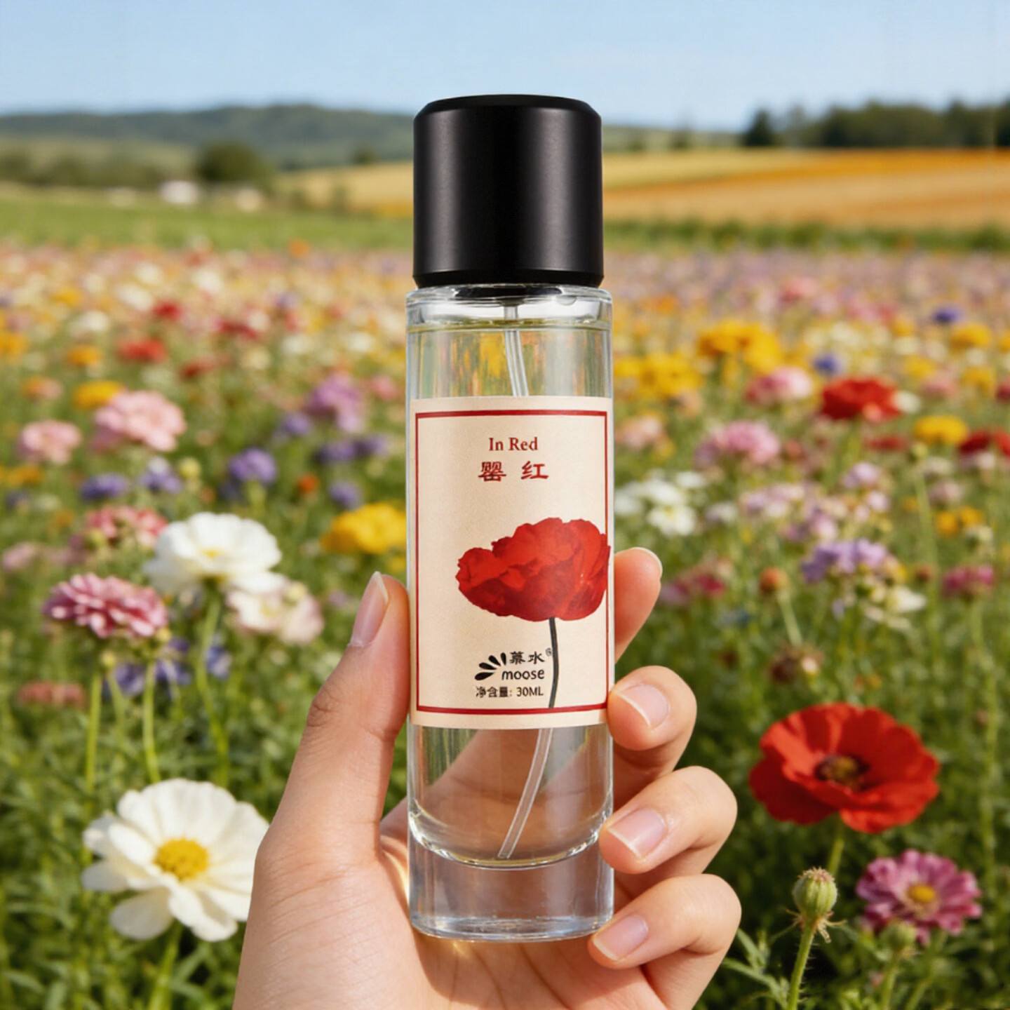 慕水（moose） 胭脂粉味香水女士脂粉调30ml 罂红（胭脂味香水） 30ML