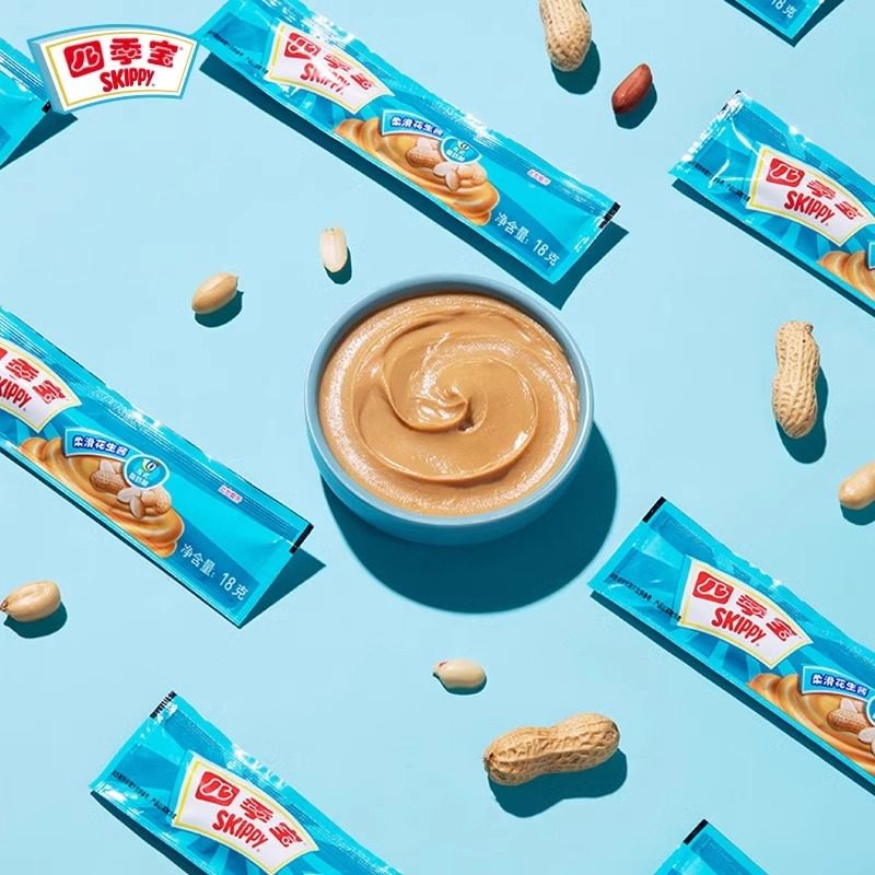 四季宝（skippy）花生酱170g/390g/510g瓶装早餐烘焙拌面酱火锅蘸料调料0反式脂肪 柔滑花生酱18g*1条