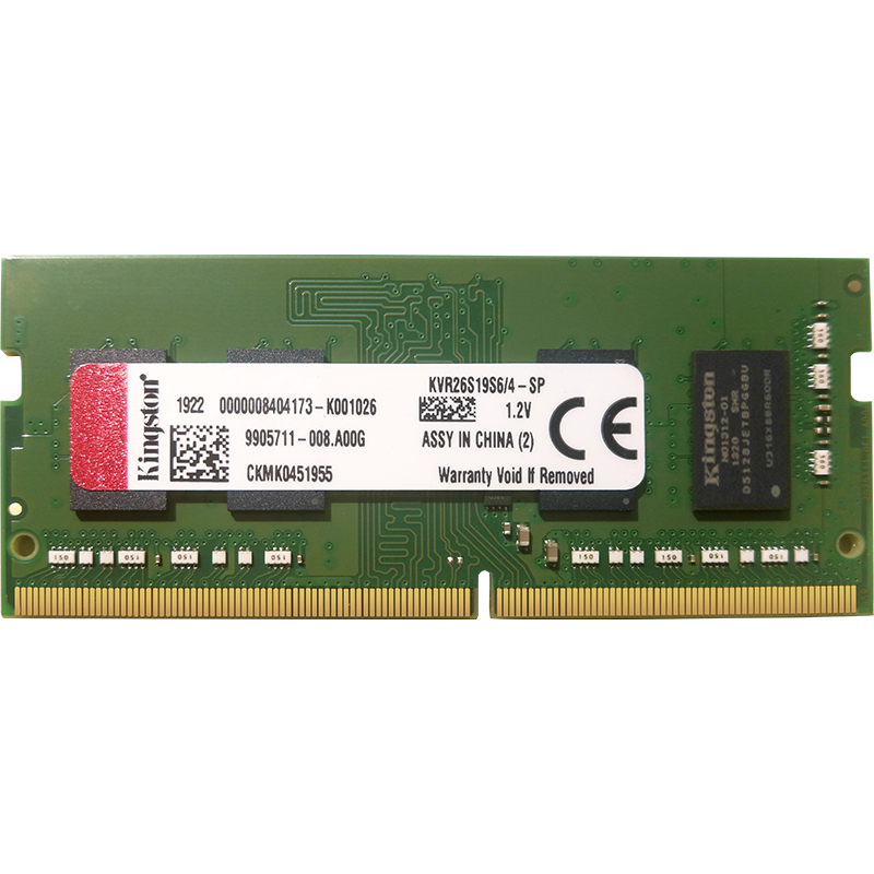 金士顿（Kingston） DDR4 4G/8G/16G 4代笔记本电脑内存条 DDR4 2666 4G笔记本内存