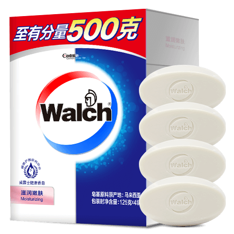 威露士（Walch）健康香皂125g×4超值装 沐浴肥皂洗澡洗手滋润嫩肤男女士洗护清洁