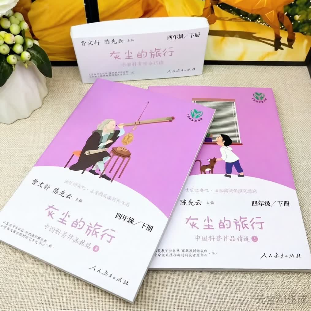 快乐读书吧人教版四年级下册必读课外书 十万个为什么 灰尘的旅行 四年级下册(4册)赠考册 快乐读书吧