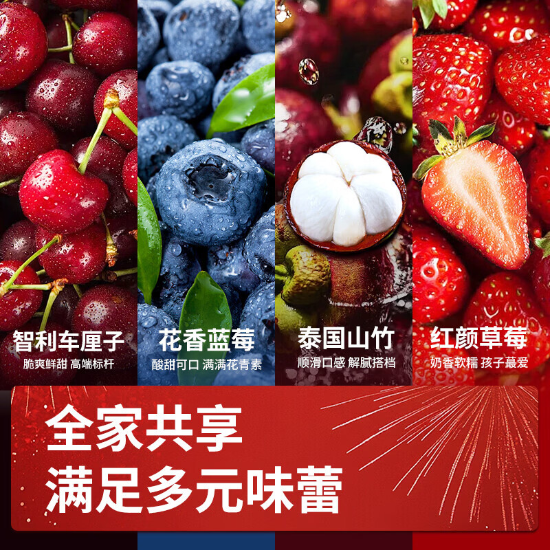 余悦水果礼盒【多地次日达】高端水果混搭多组合水果礼盒春节年货送礼 经典5拼A款【草莓+蓝莓+山竹+金柑+龙眼】5-6斤装