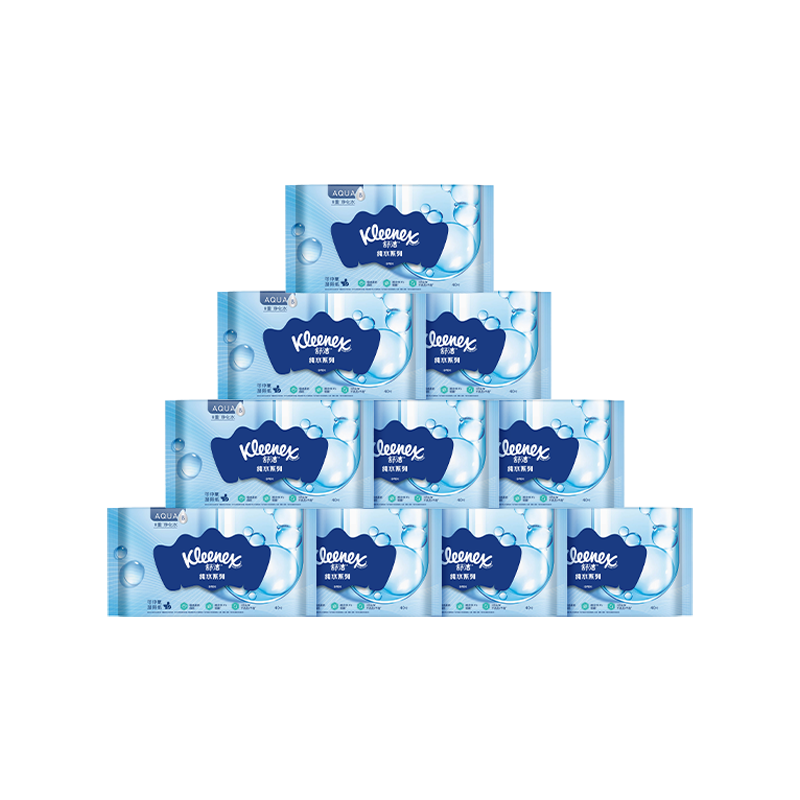 舒洁（Kleenex）湿厕纸40抽*10包家庭装厕纸湿厕纸纯水洁厕湿巾湿纸巾厕纸